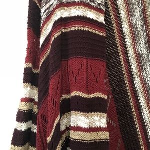 Burgundy & Purple Crochet Knit sweater.